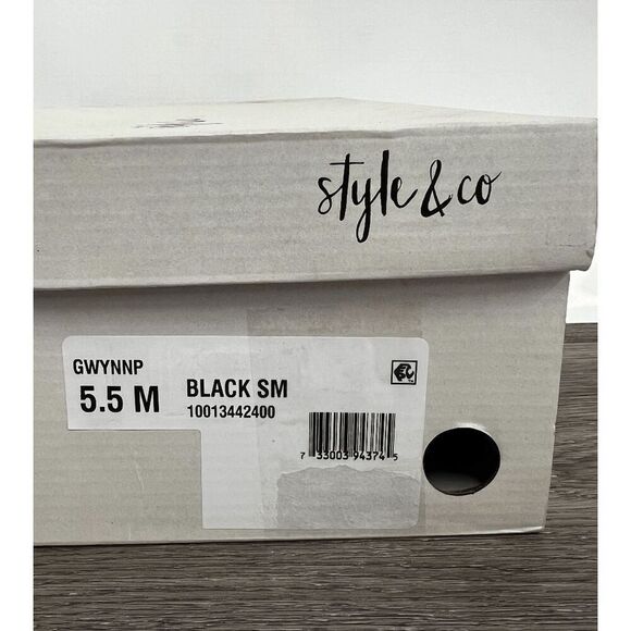 Style & Co Women's Gwynn Lug-Sole Boots - Black 5.5M - Picture 7 of 9